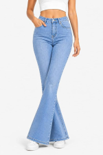 High Waist Bell Bottom Jeans
